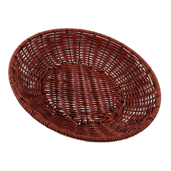 WHAMVOX Snack Plate Imitation Rattan Biscuit Tray Footed Dried Fruit Snacks Serving Tray