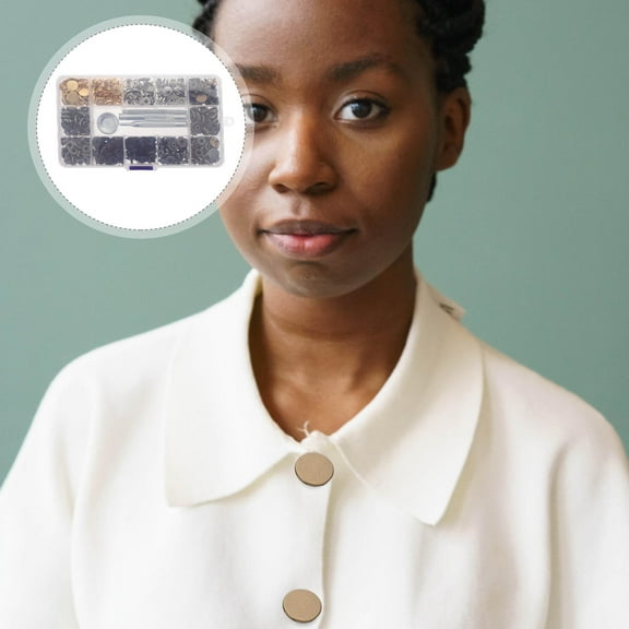 WHAMVOX Snap Veneers Black Snap Buttons Snap Buttons for Clothes 17X10cm