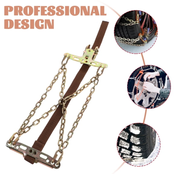 ROMANSENTIAL 1Pc Multi Color Anti Skid Chain for Tires with Superior Road Friction Grip