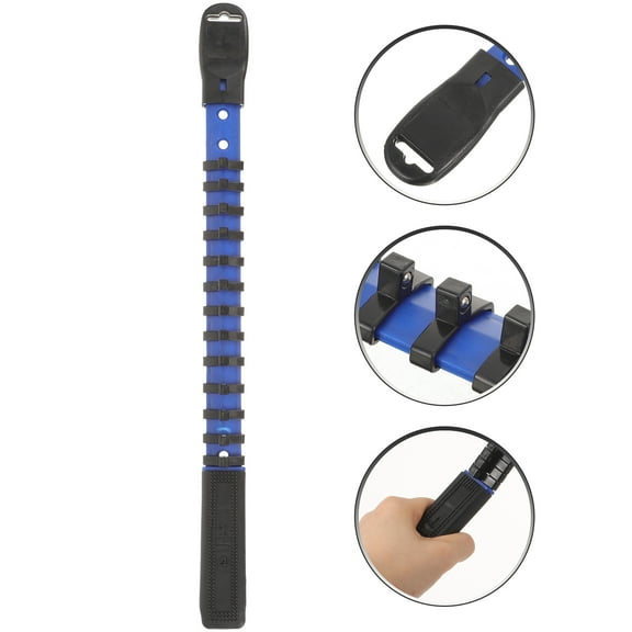 DECORNIJIA Socket Support Storage Rack Socket Clip Metal Blue DIY Enthusiasts Tool Storage 1Pack