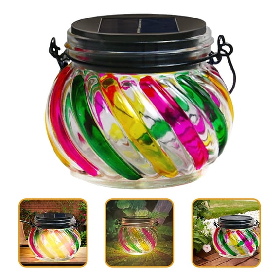 WHAMVOX Solar Glass Bottle Fairy Lights for Decor Multi Color Gradient Lighting with Handle 70 Characters