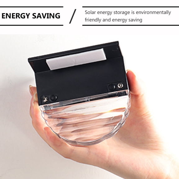 WHAMVOX Solar Stair Light with Intelligent Control, Black ABS Outdoor Lamp, , , 1 Piece