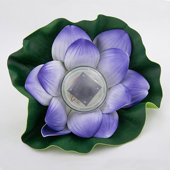 WHAMVOX Solar Powered Lotus Lantern for Pool Decoration Lightweight EVA Material Assorted Color Floats on Water