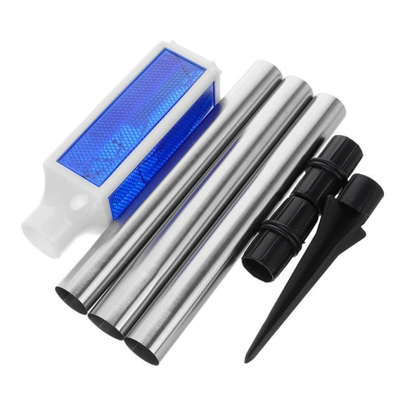 FESTFENDS Blue Solar Driveway Marker Light For Homeowners Outdoor Use 1Set 30.3x1.6x1.6in