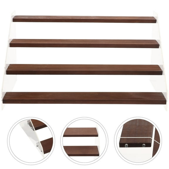 WHAMVOX Solid Wood Storage Rack Display Risers for Collectibles Shelves Easels Shelf Shelving Figurine