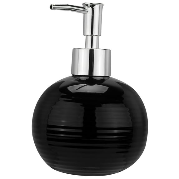 WHAMVOX Squeeze Lotion Bottle Pump Porcelain Refillable Hand Travel Black