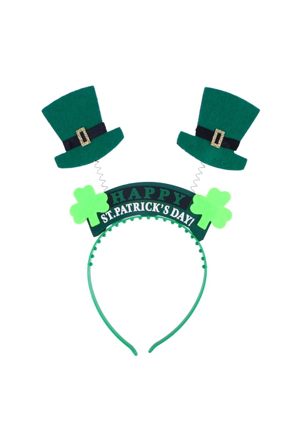 St Patrick's Day Headband Reindeer Shamrock Hat Hair Headpiece for Holiday Decoration