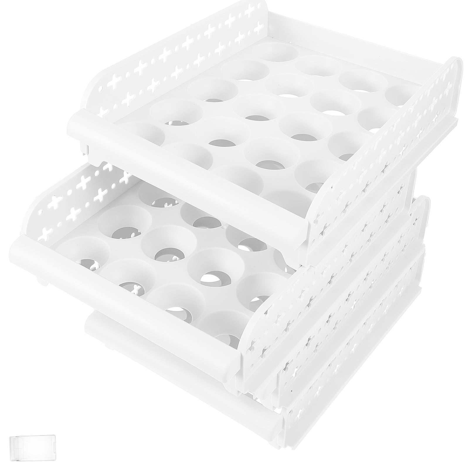 HOOWIFFY Easy to Clean Egg Tray PP 1Set 11.0X8.45X11.0In