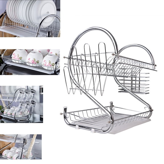 WHAMVOX Stainless Kitchen Rack Kitchen Shelf Tableware .5*24.5cm Silver
