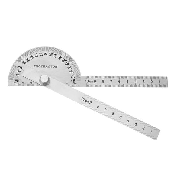 WHAMVOX Stainless Steel Angle Protractor for Measuring with Twoarm Design and Locking Thumb Nut 6.7 Inches