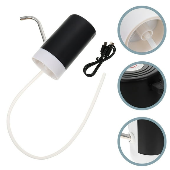 WHAMVOX Stainless Steel Automatic Water Dispenser for Home Use Black Portable 5 Gallon