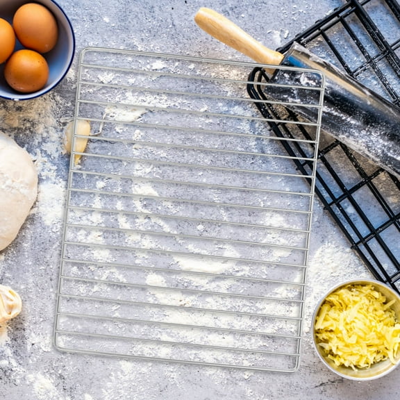 WHAMVOX Stainless Steel Bbq Grill Net Grill Grate Grids Mesh Wire Rack Cooking Replacement Net For Camping Barbecue Outdoor Picnic Tool 30x25cm