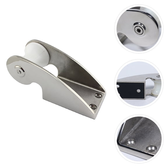 ROMANSENTIAL Stainless Steel Boat Bow Anchor Roller with Black Nylon Roller for Smooth Anchor Handling