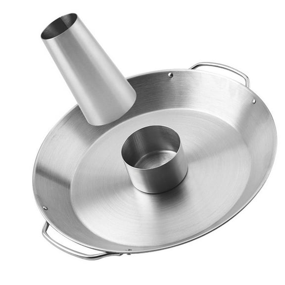 WHAMVOX Stainless Steel Chicken Roaster with Handle for Baking Use Silver 1 Piece