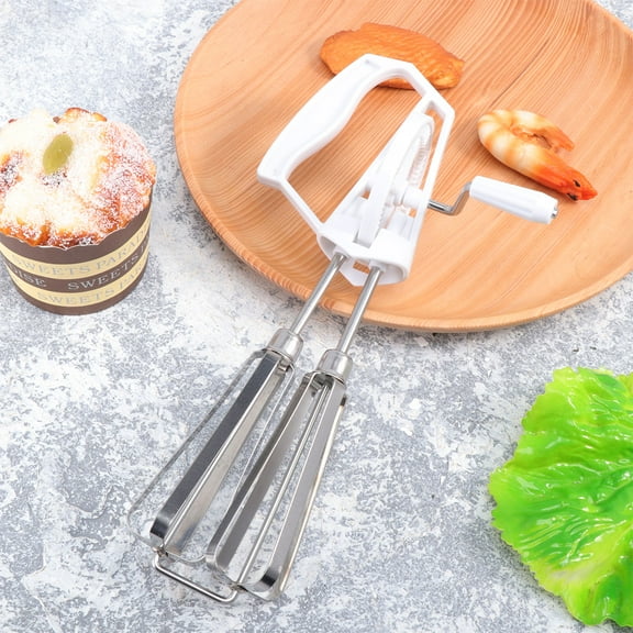 HOOWIFFY Stainless Steel Egg Beater White 1Pcs 10.0X5.1In
