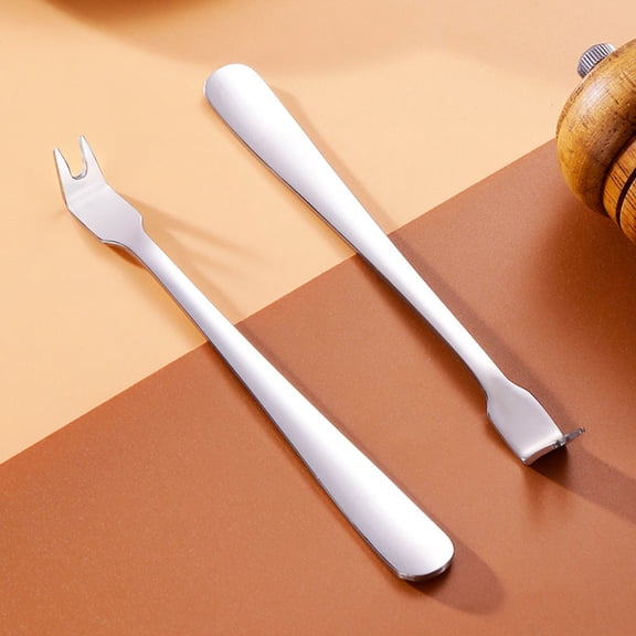 WHAMVOX Stainless Steel Grill Fork for Barbecue with Long Handle Keeps Safe Distance from Heat 2 Pieces