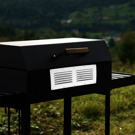 WHAMVOX Stainless Steel Grill Vent Cover Fire Pit Venting Screen Outdoor Kitchen Ventilation Panel Efficient Air Flow Rectangle Stainless Steel Ventilation Plate