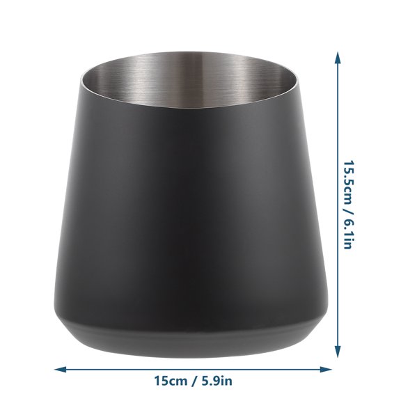 WHAMVOX Black Stainless Steel Ice Bucket 12.5 Inch - Beverage Cooler for Kitchen, Home Bar, and Party Use