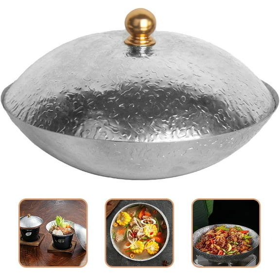 WHAMVOX Stainless Steel Sukiyaki Hot Japanese Style Lidded Soup Pot Seafood Pot