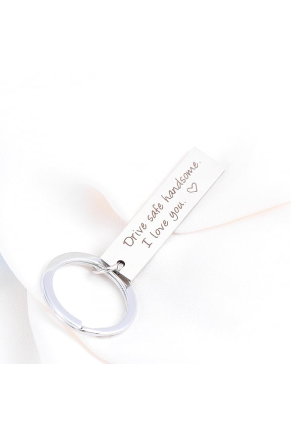 Stainless Steel Keychain Keychains Handsome for Boyfriend Silver