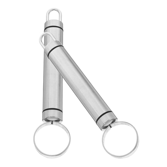 WHAMVOX Stainless Steel Kitchen Peach Corer Convenient Fruit Core Remover for Easy Kitchen Use Silver 2pcs