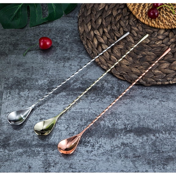 DECORNIJIA Honey Stirring Spoons Stainless Steel Silver 1Pack for Bar and Home Mixology