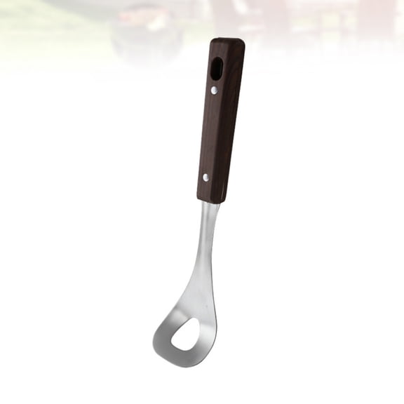 WHAMVOX Stainless Steel Meatball Spoon with Wood Handle for Easy Meatball Making at .87 Inches