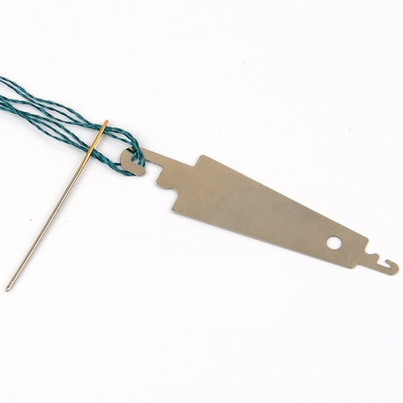 WHAMVOX Stainless Steel Needle Threader Tool for Hand Sewing Craft Projects Beige 30PCS