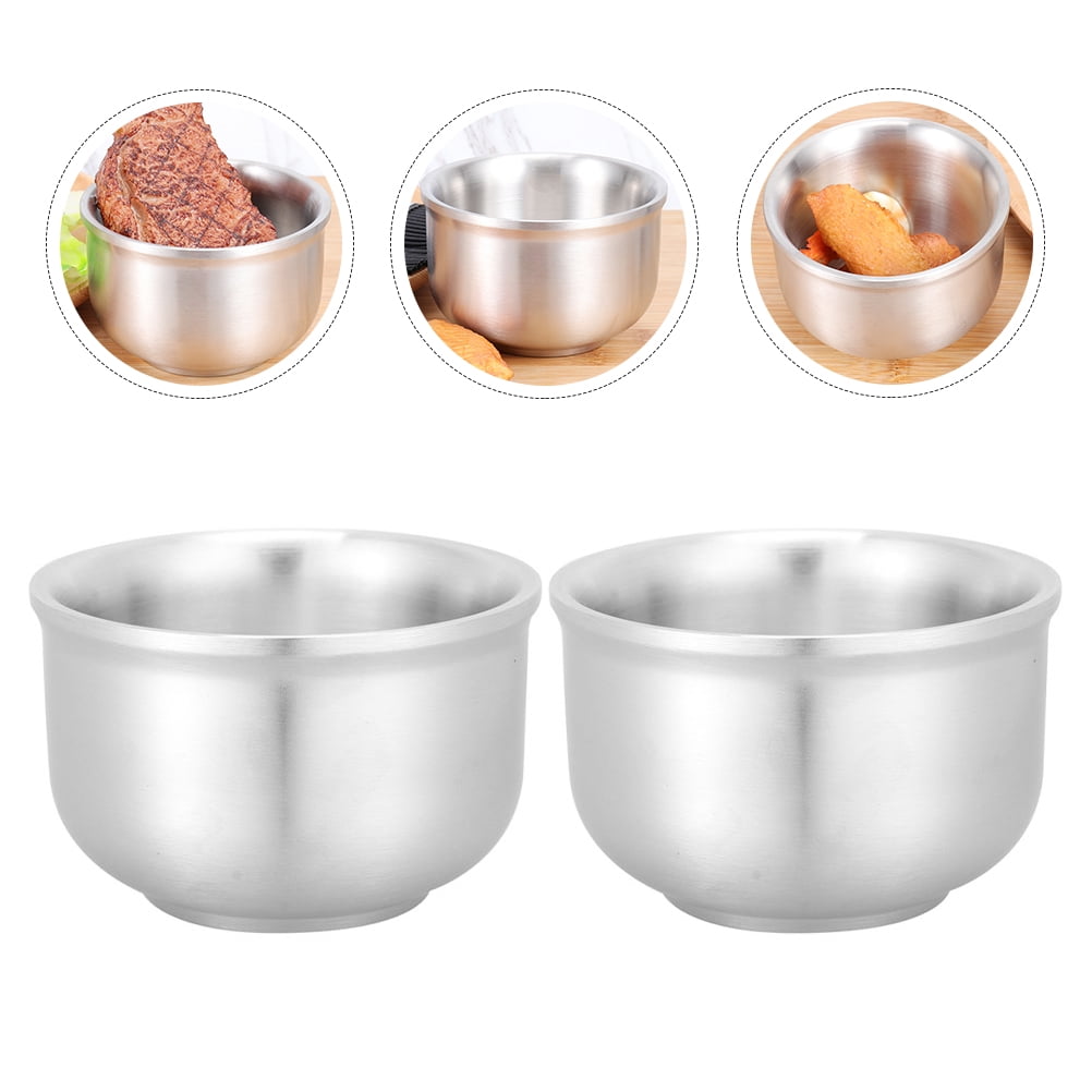 KHBUAB Household Ramen Bowl Heat-Resistant 304 Stainless Steel 2Pcs