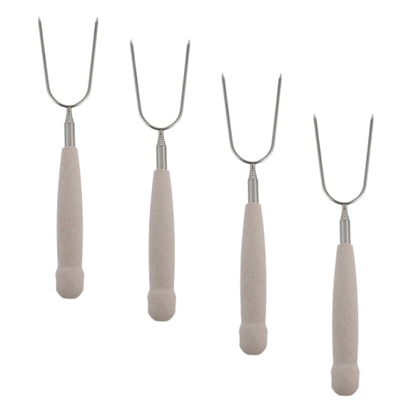 KHBUAB 4Pcs Stainless Steel U Shaped Barbecue Sticks with Anti Scald Handle Ideal for Outdoor Bbq