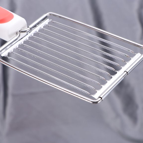 YSNOOWE Stainless Steel Slicer with Comfortable Orange Handle for Kitchen Use