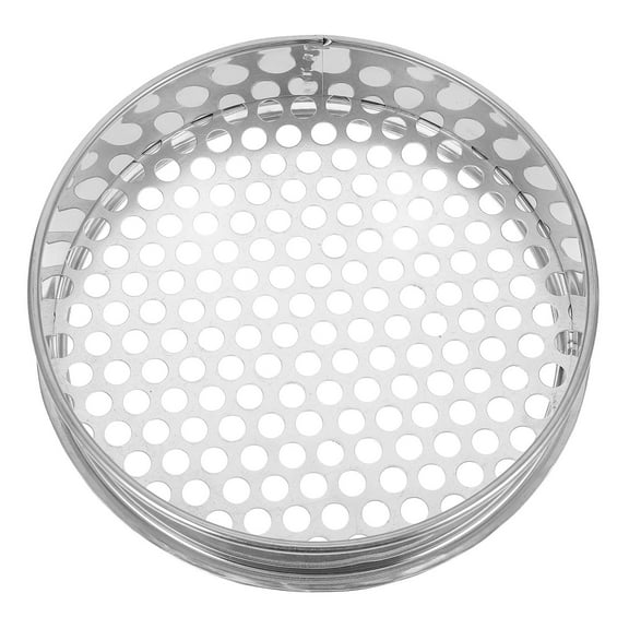 WHAMVOX Mesh Round Hole Sieve Soil Screening 20X5cm Silver
