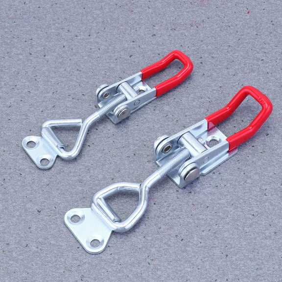 WHAMVOX Stainless Steel Toggle Latch Clamp for Holding Use with Plastic Handle Grip, Silver, Small Size