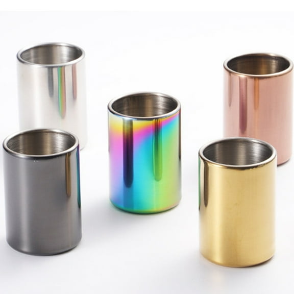 WHAMVOX Stainless Steel Toothpick Holder with Brushed Texture for Decoration and Parties in Rose Gold Color