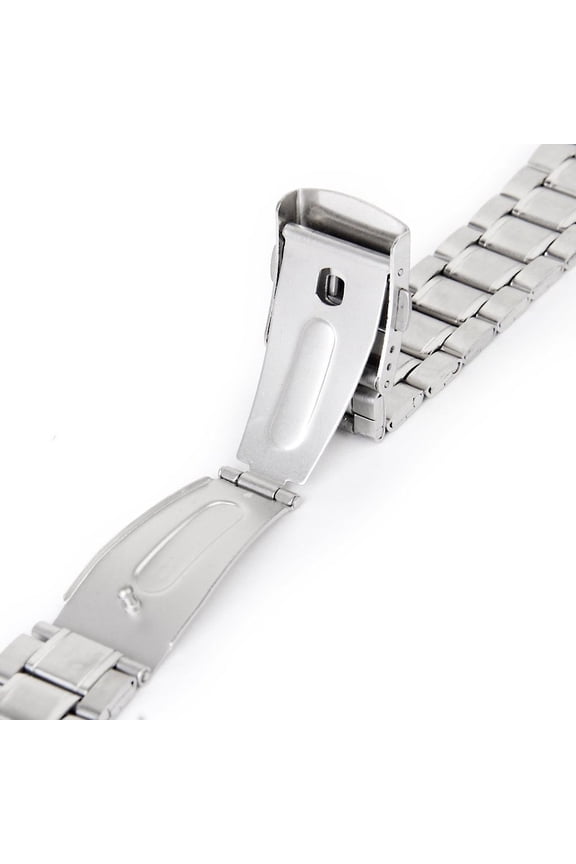 Stainless Steel Watch Strap Silver Band 22mm Shin Straight Man