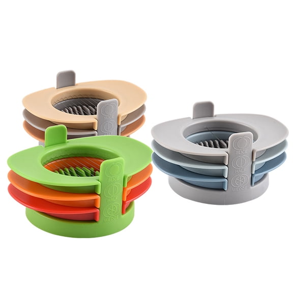 WHAMVOX Stainless Steel and Silicone Egg Slicer for Kitchen Use Assorted Color 3in1 Multifunctional Egg Cutter