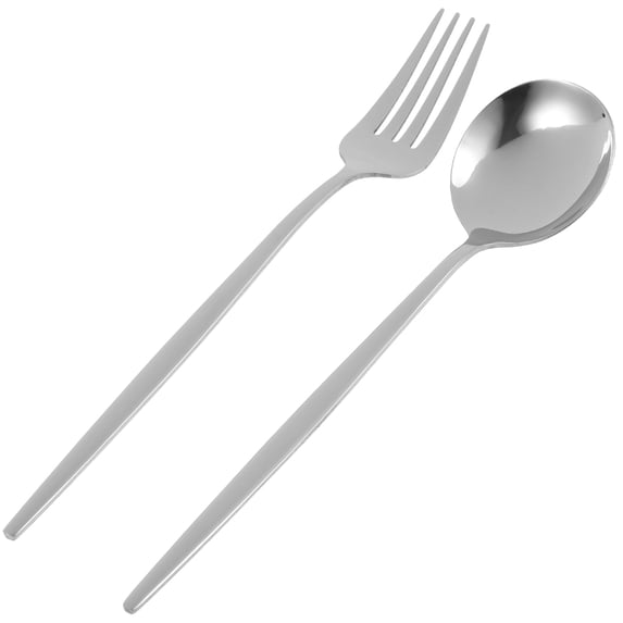 WHAMVOX Stainless Steel Steak Tableware Set Forks and Spoons Utensils for Dining and Kitchen Use