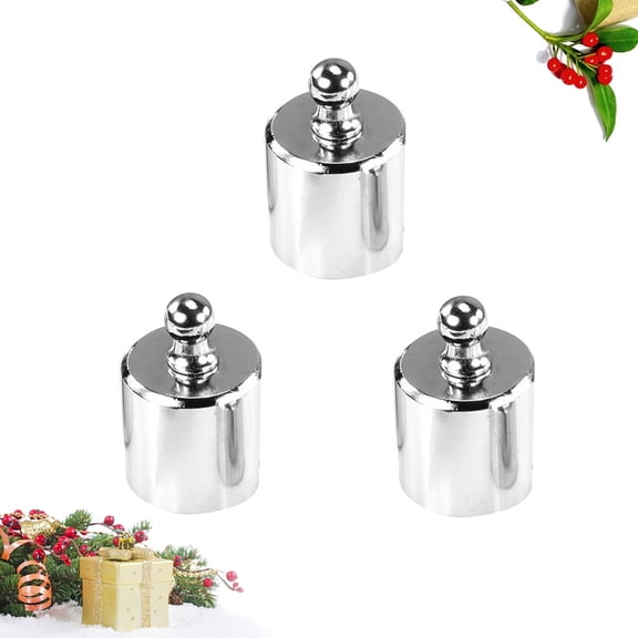 WHAMVOX Steel Calibration Weight 3Pcs School Use Digital Scale 1.2*0.8*0.8in