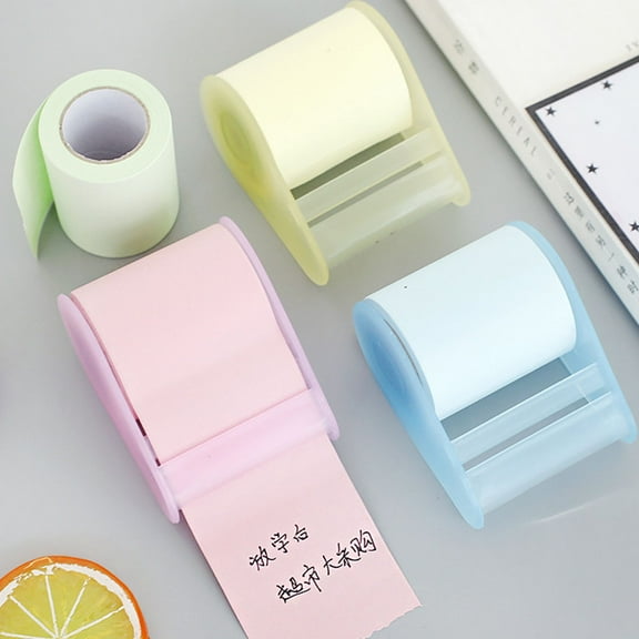 WHAMVOX Sticky Memo Pad Adhesive Note Rolls Office 7.5X5.6CM Pink