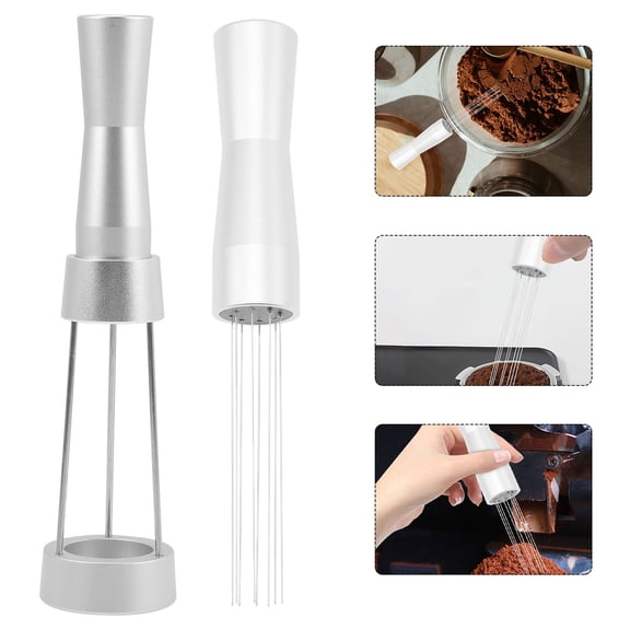 WHAMVOX Stirrer Coffee Diffuser Espresso Making Tool 13.5x3.7cm Silver