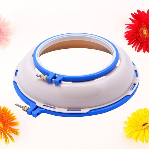 SKISUNO 1Pc Multicolor Plastic Embroidery Hoop Set with Adjustable Screw for Easy Stitching