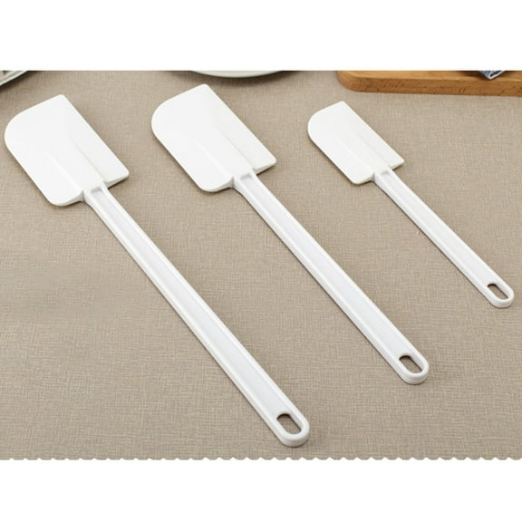 WHAMVOX Stocking Stuffer 3Pcs Cake Spatulas 11.8 x 2 x 0.4in White PP for Baking and Decorating