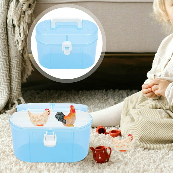 WHAMVOX Storage Box Organizers and Kids Medicine Toy Bins Child Office Blue