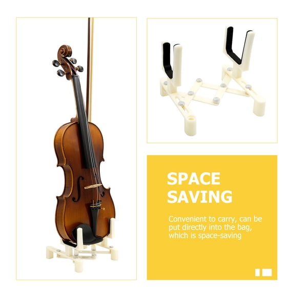 LITINKIMI Compact Guitar Stand Violin Stand Beige 1Pcs 6.3x5.3in Abs Plastic