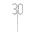 thumbnail image 1 of WHAMVOX Stunning Silver Rhinestone Cake Topper for 30th Birthday Party Decoration Eco Friendly Alloy and Rhinestone 30 Pieces, 1 of 8
