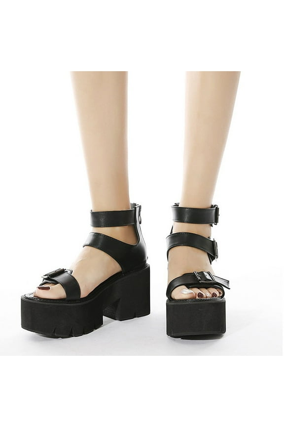 Summer Platform Sandals Special Occasion Sandals Bride 6.5 Black