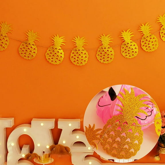 WHAMVOX Summer Theme Wedding Parties Decorations Pineapple Banner Pennant For Wedding Party Decorations Children's Room Decorations Kindergarden's Decorations