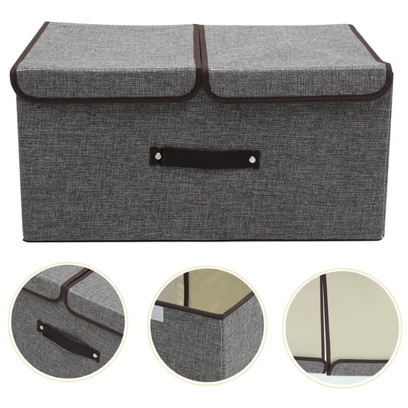 LITINKIMI Foldable Grey Cloth Closet Organizer Basket, 1 Pack, Compact Storage Bin 7x11.8x9.8 Inches for Home
