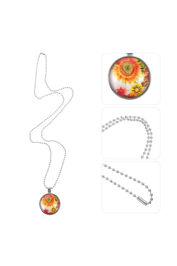 Sunflower Chain Necklace Metal Necklace Bohemia Drop Pendant Sunflower Necklace