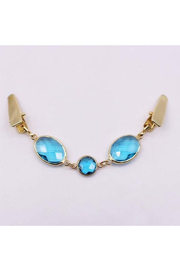 Sweaters for Women Scarf Clip Sweater Clip Blouse Connection Buckle Women's Blue